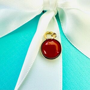 Sold ♥️Tiffany Paloma 18K Yellow Gold Carmelian Dot Charm ♥️